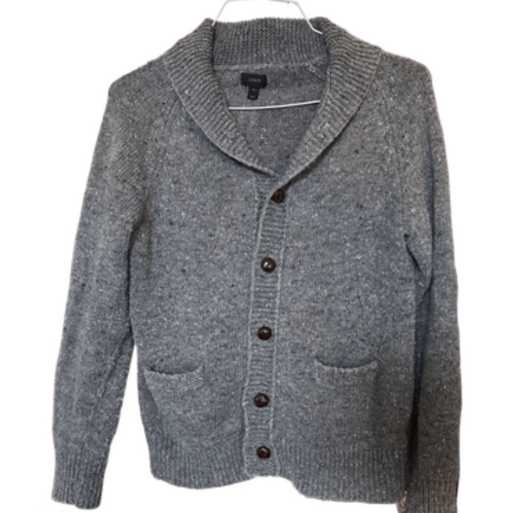 J. Crew Gray Shawl Collar Cardigan